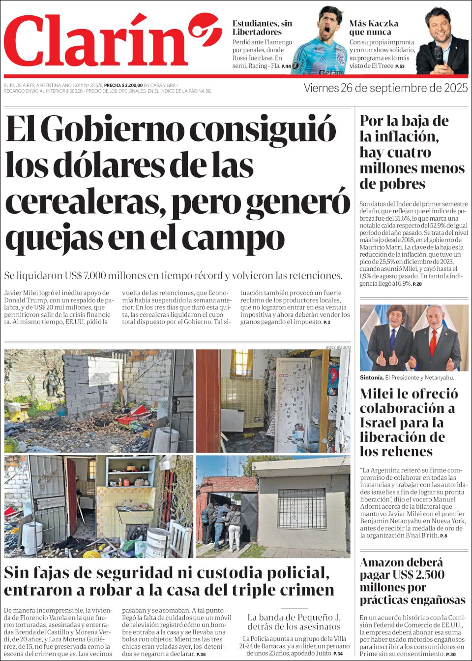 Media Panel - Developments and Systems | FM LA BUENA SEMILLA - Tapa del diario Clarín