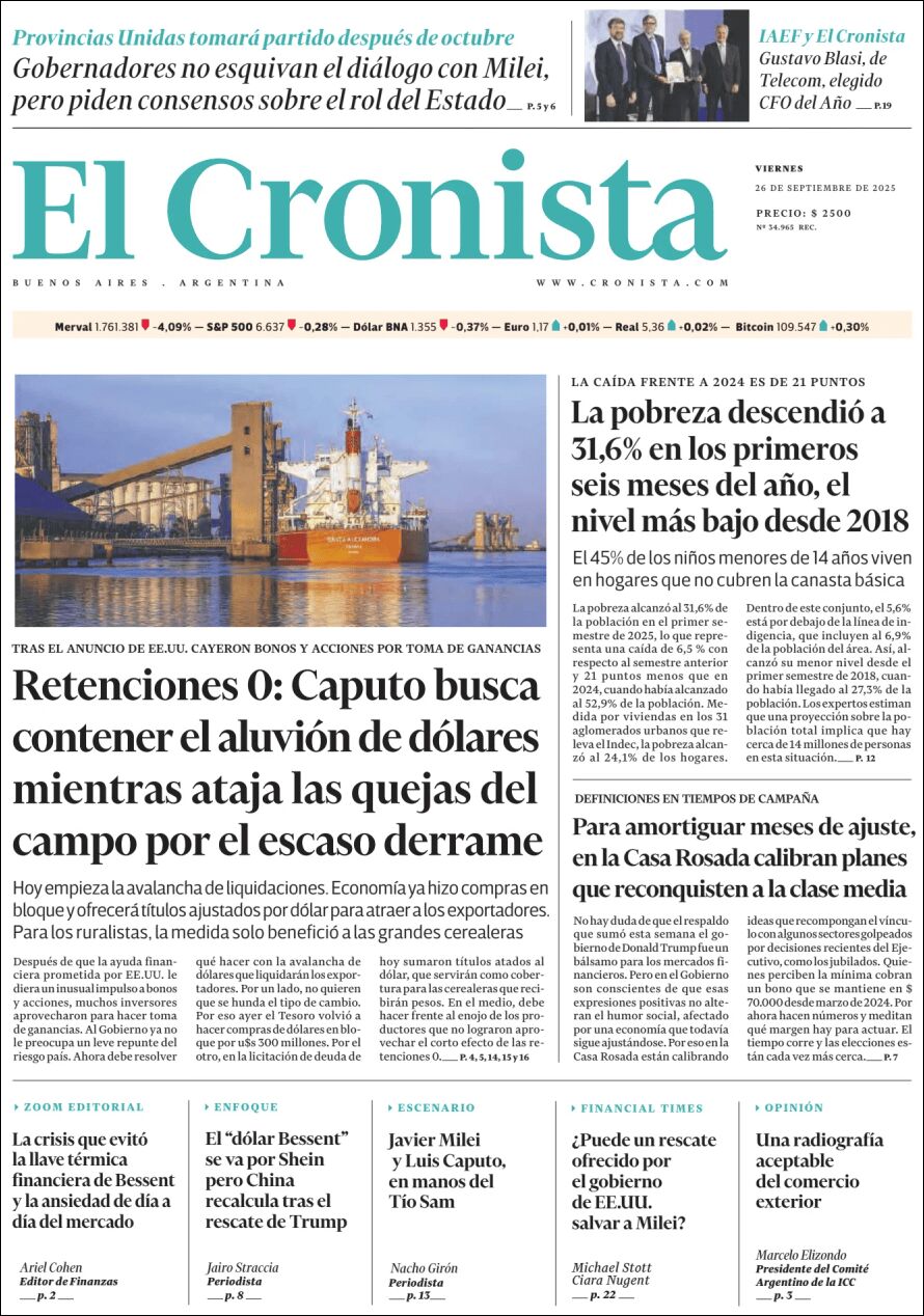 Media Panel - Developments and Systems | FM LA BUENA SEMILLA - Tapa del diario El Cronista