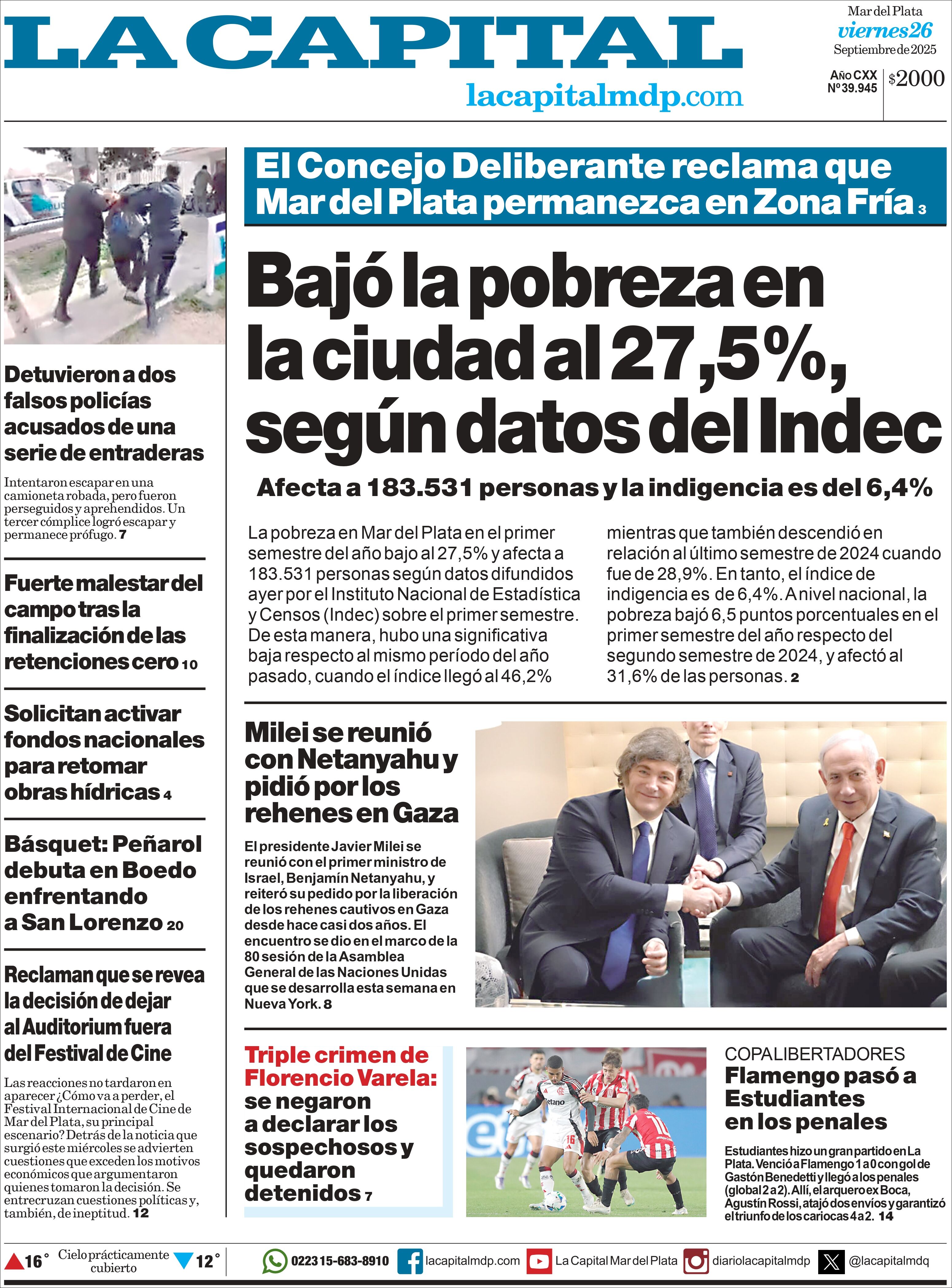 Media Panel - Developments and Systems | FM LA BUENA SEMILLA - Tapa del diario La Capital