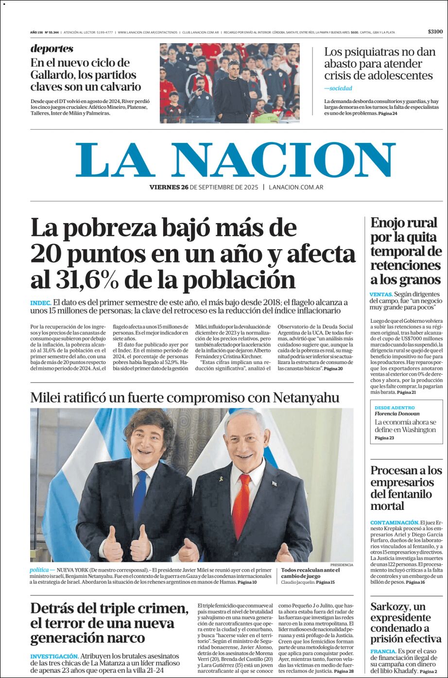 Media Panel - Developments and Systems | FM LA BUENA SEMILLA - Tapa del diario La Nación